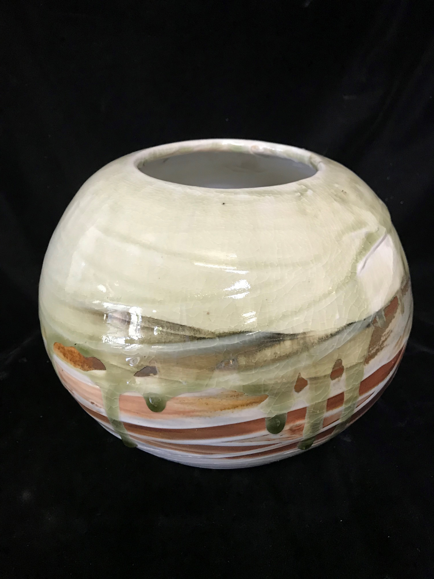 Vase - Shino glaze with eucalyptus ash