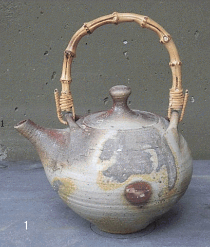 Tea pot - abalone shells