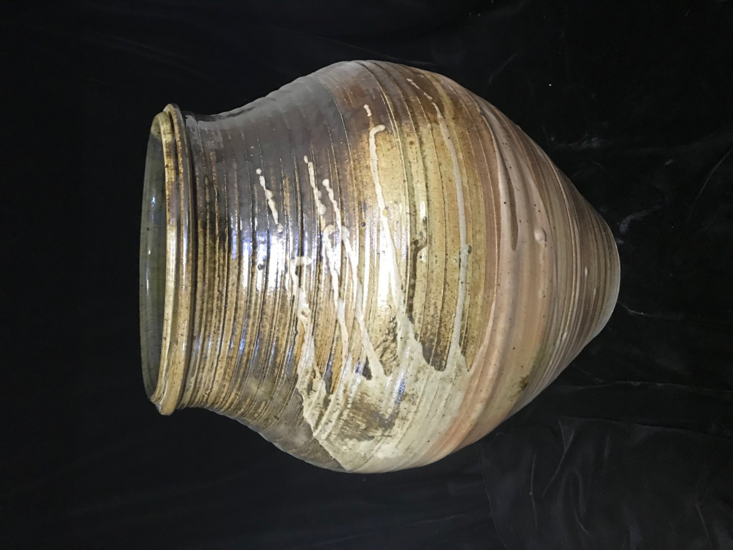 Vase - Shino and iron glazed with eucalyptus ash